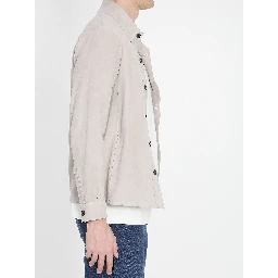 Overshirt in suede leather