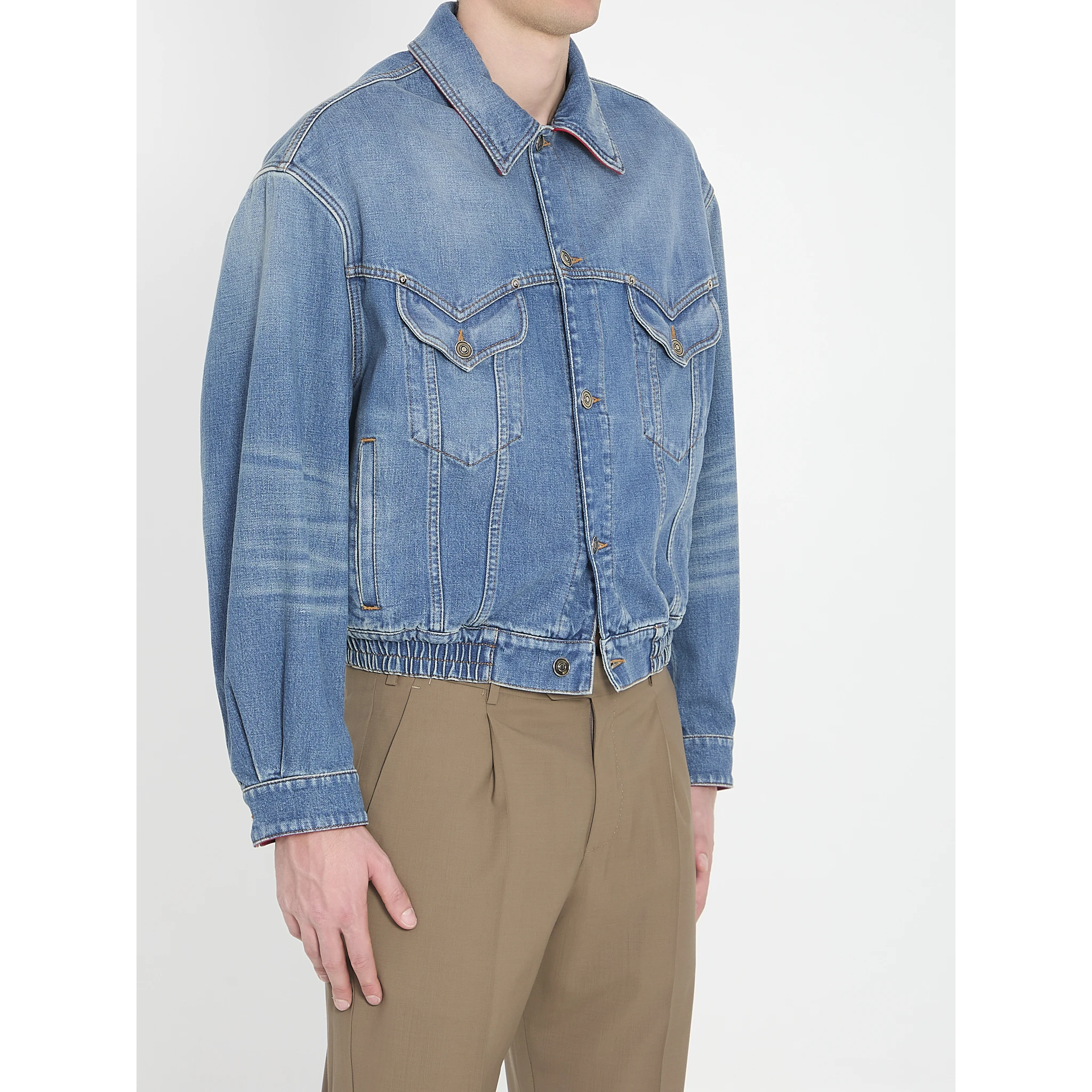 Cotton denim blouson