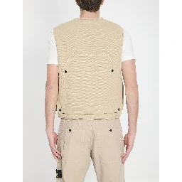 Oversized cotton vest