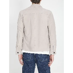 Overshirt in suede leather