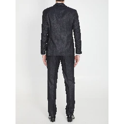 Single-breasted wool blend suit