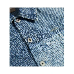 Overshirt jacket with patchworks