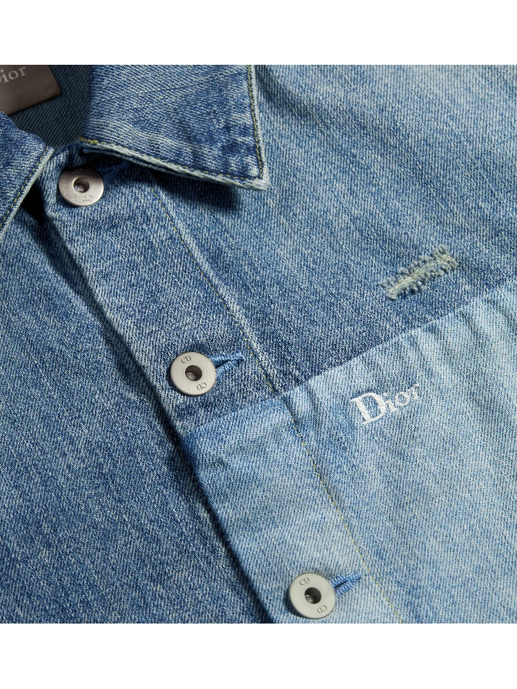 Overshirt jacket with patchworks alternative