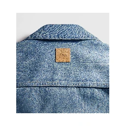 Overshirt jacket with patchworks