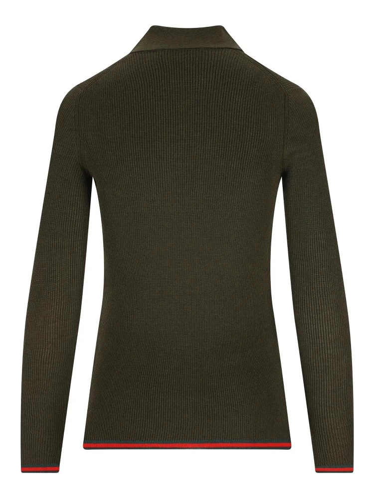 Silk and cashmere long sleeve polo shirt alternative