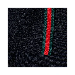 Wool knit polo shirt with Web detail