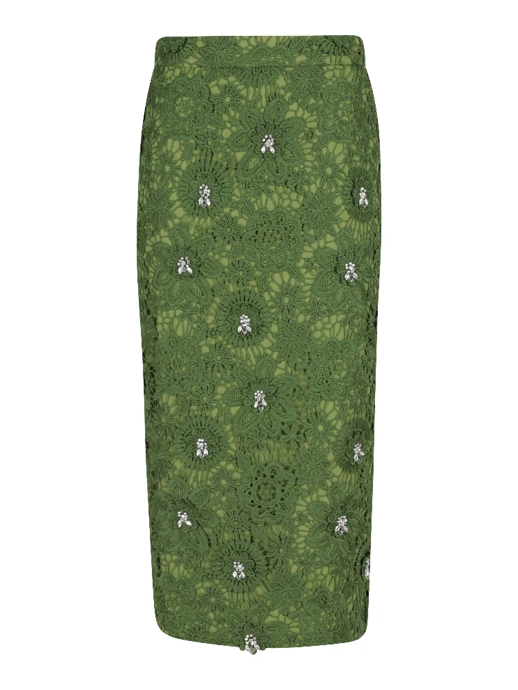 JOURGET LACE PENCIL SKIRT