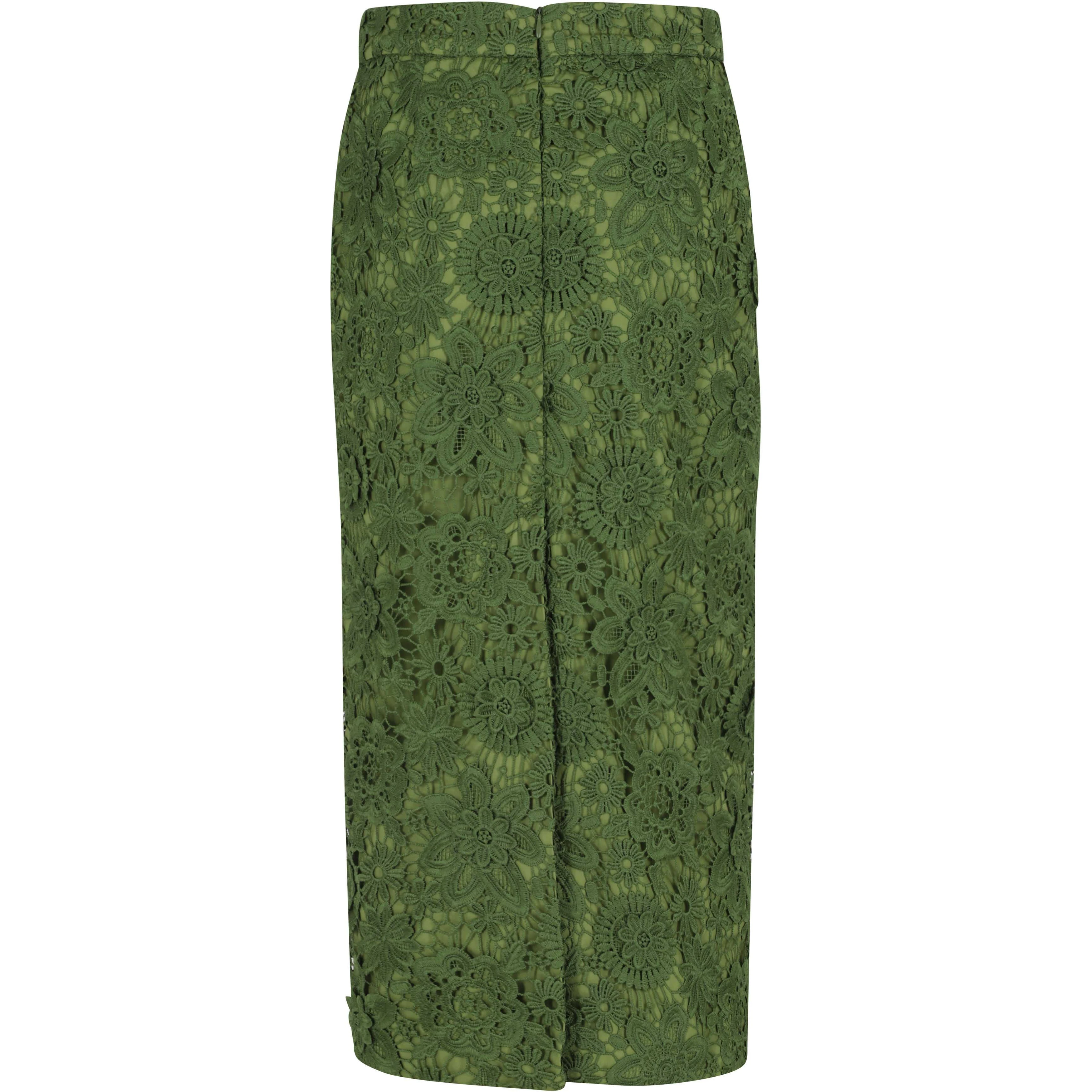 JOURGET LACE PENCIL SKIRT
