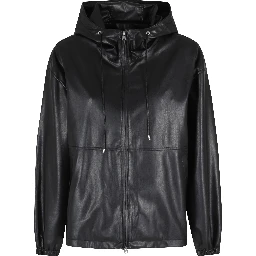 LEATHER WINDBREAKER