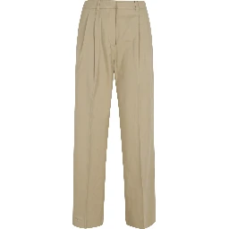DOUBLE PLEATED CHINO SLACKS