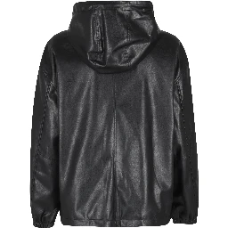 LEATHER WINDBREAKER
