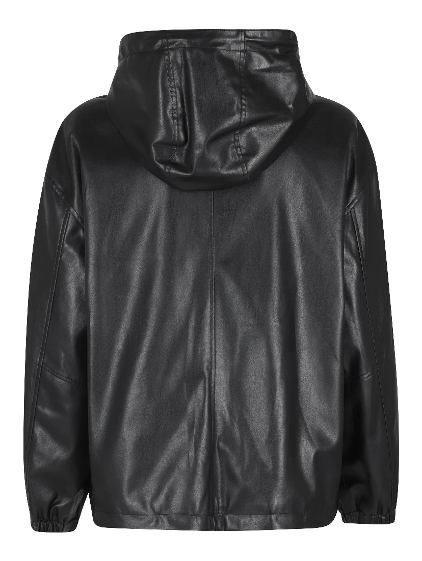 LEATHER WINDBREAKER