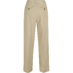 DOUBLE PLEATED CHINO SLACKS