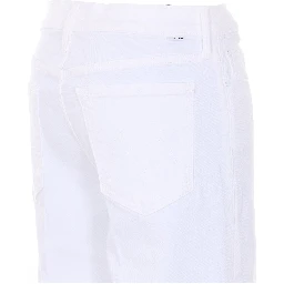 بنطلون جينز أبيض من ماركة Mother Jeans