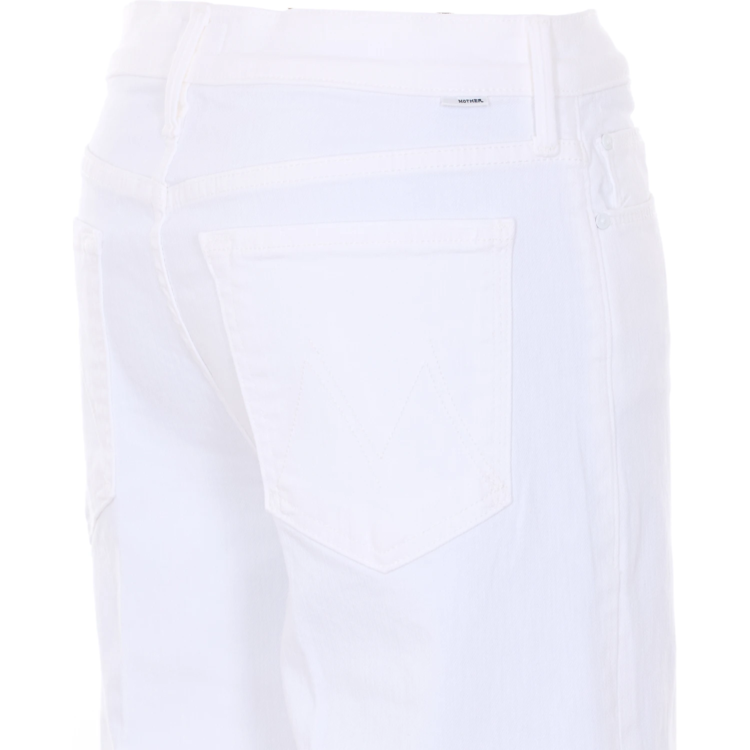 بنطلون جينز أبيض من ماركة Mother Jeans