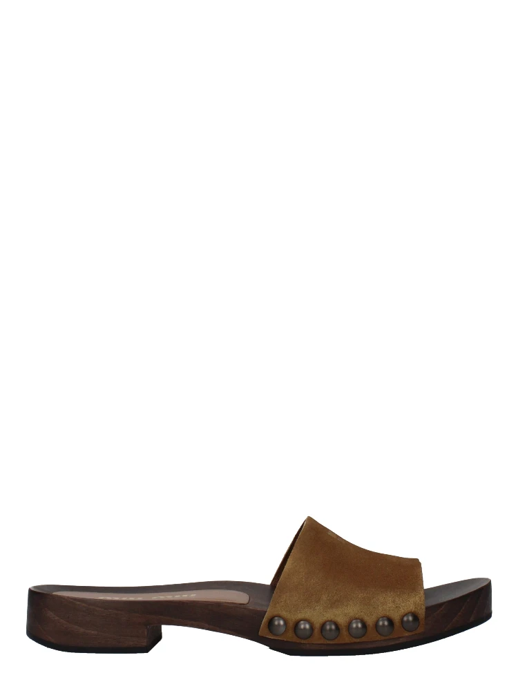 Brown Leather Slippers