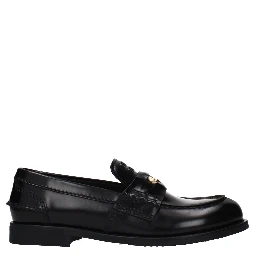 Black Leather Slip-On Loafers