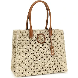Beige Cotton Handbag