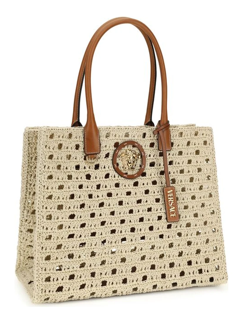 Beige Cotton Handbag