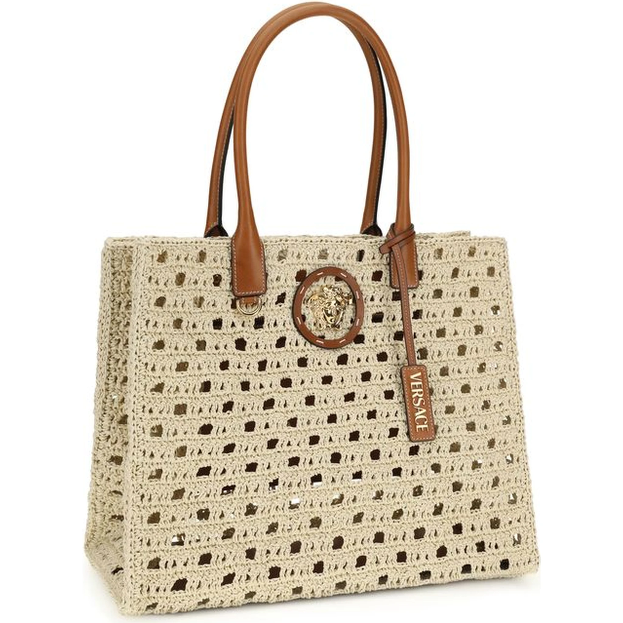 Beige Cotton Handbag