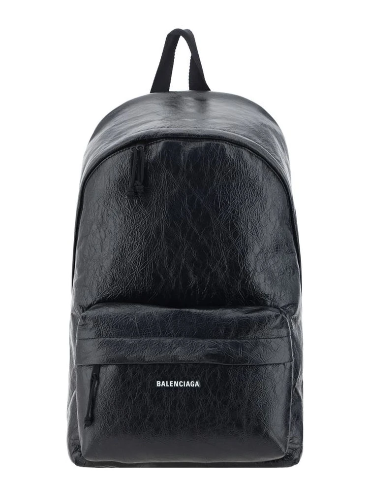 Black Calf Leather Bos Taurus Backpack
