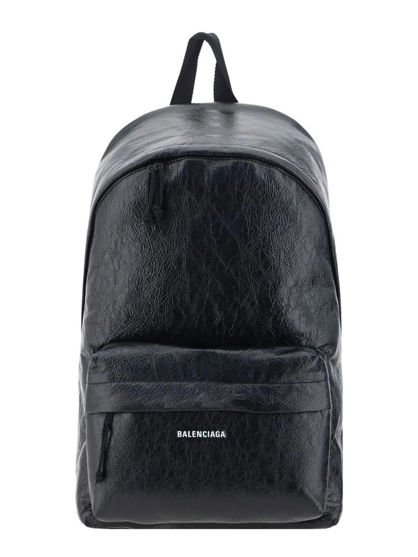 Black Calf Leather Bos Taurus Backpack
