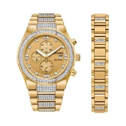Gold Stainless Steel Bracelet Watch