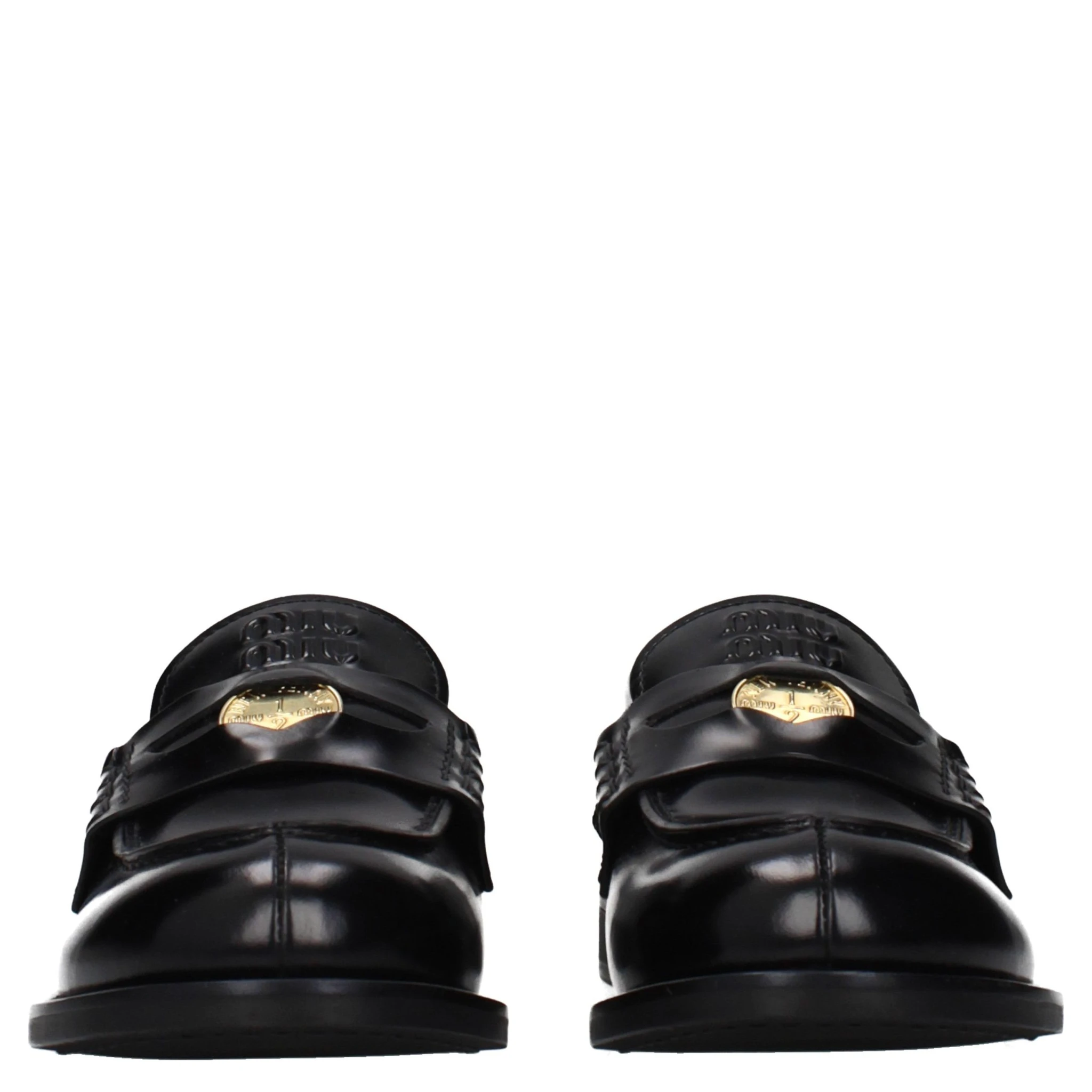 Black Leather Slip-On Loafers