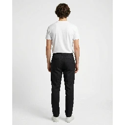 Navy Blue Wool Casual Pants