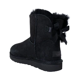 Black Suede Leather Ankle Boots