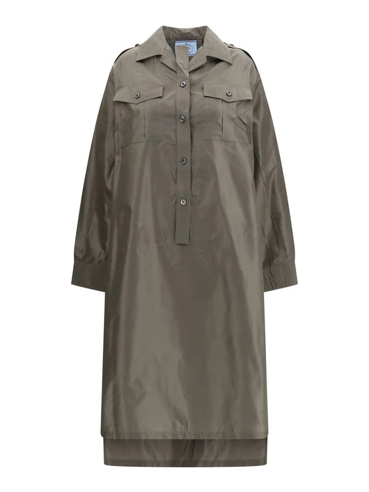 Bicolor Silk Casual Dress