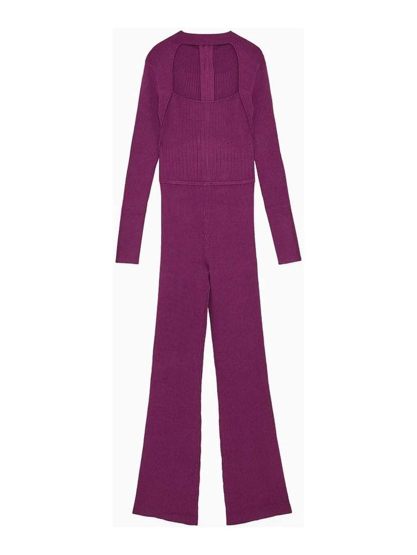 Purple Viscose Jumpsuit