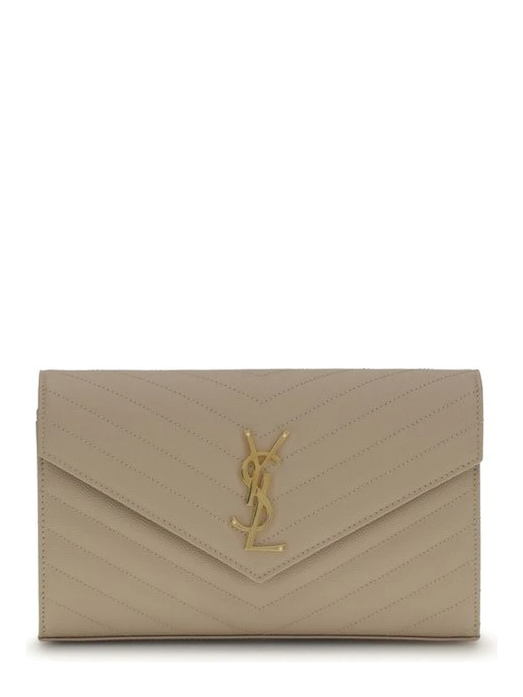 Beige Calf Leather Bos Taurus Shoulder Bag