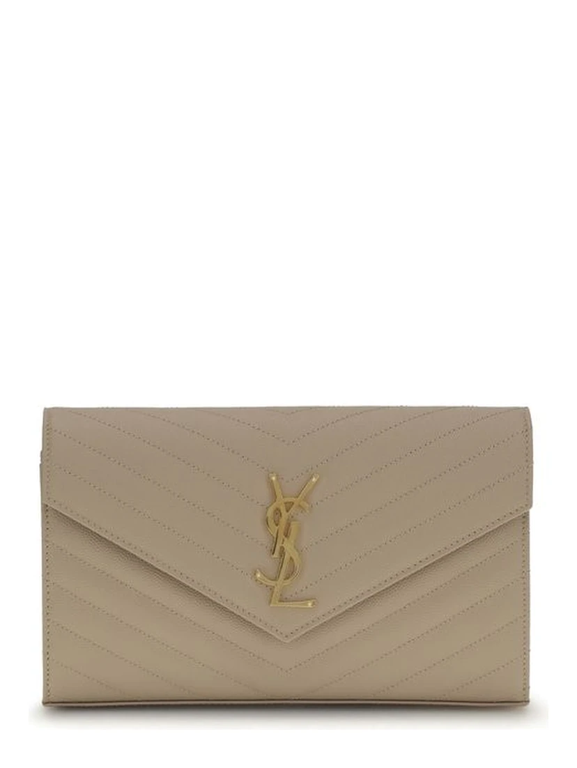 Beige Calf Leather Bos Taurus Shoulder Bag