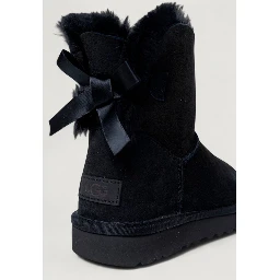 Black Suede Leather Ankle Boots