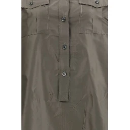 Bicolor Silk Casual Dress