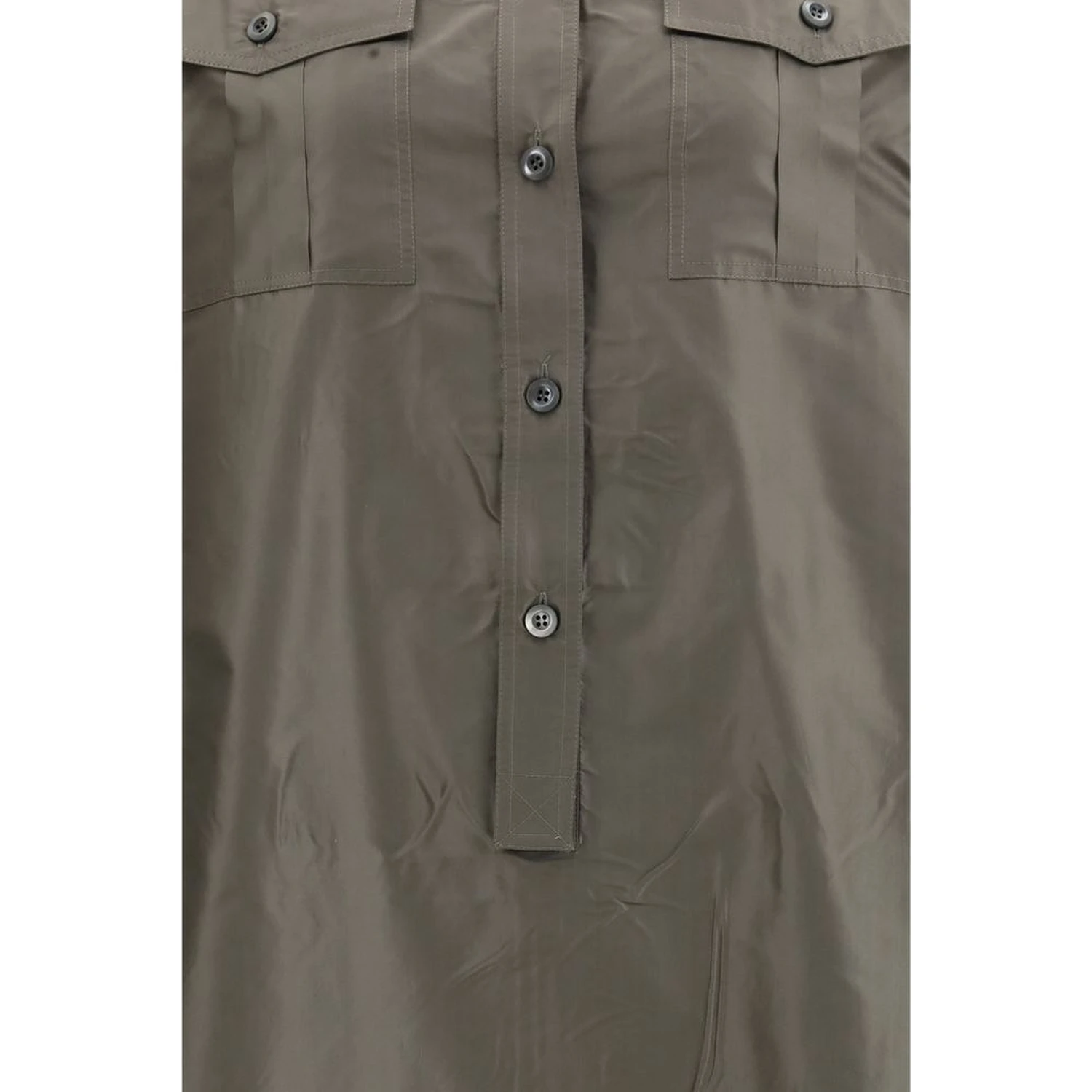 Bicolor Silk Casual Dress