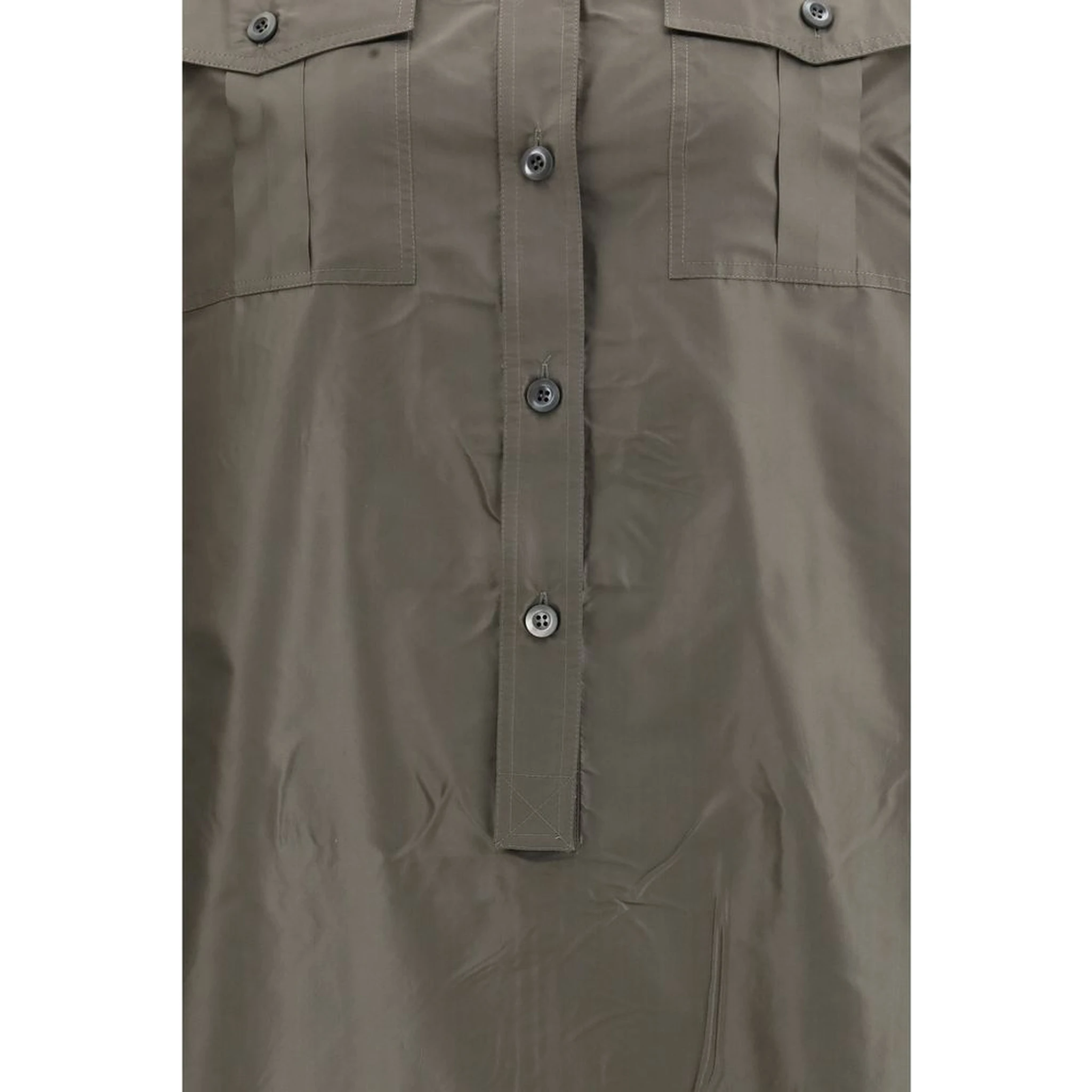 Bicolor Silk Casual Dress