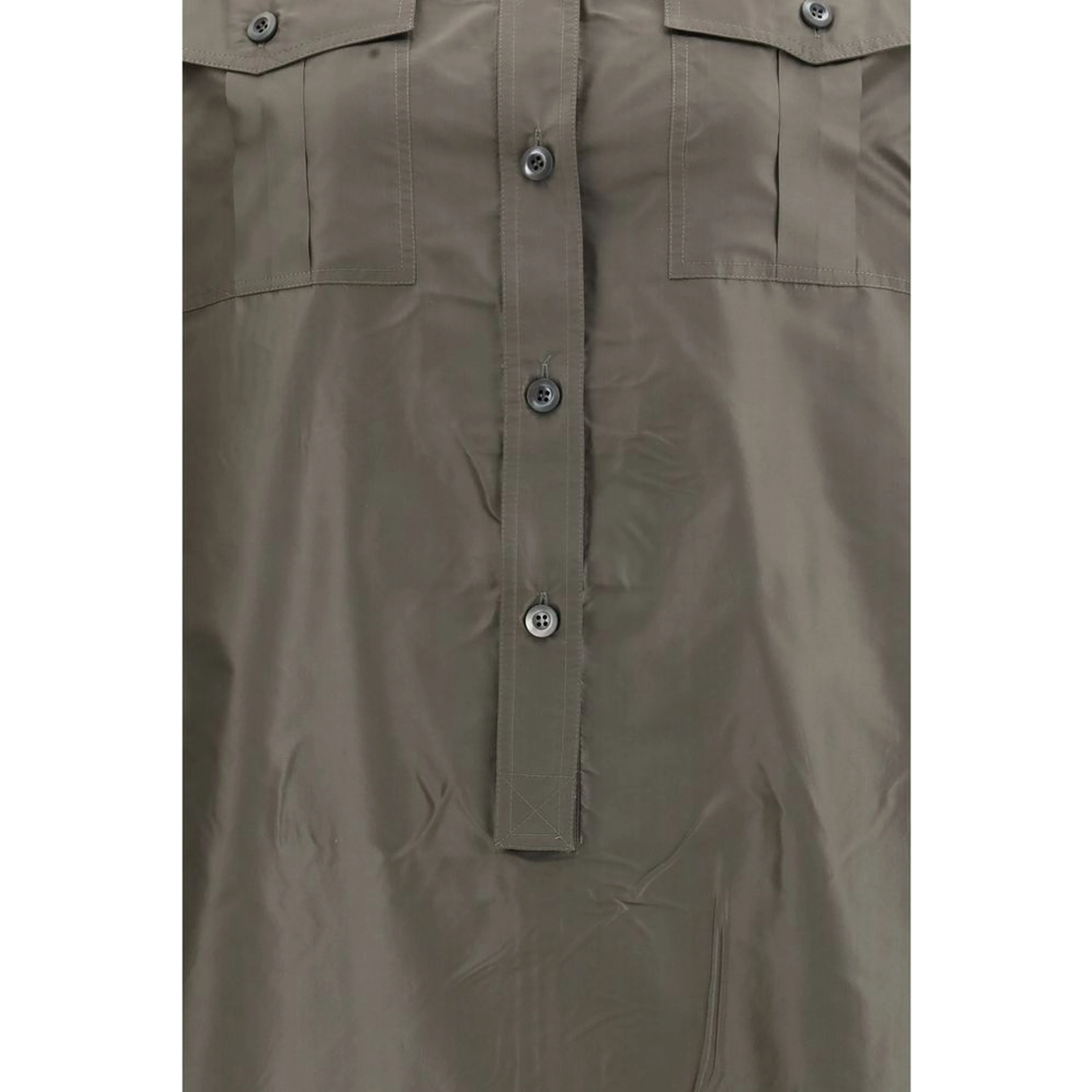 Bicolor Silk Casual Dress