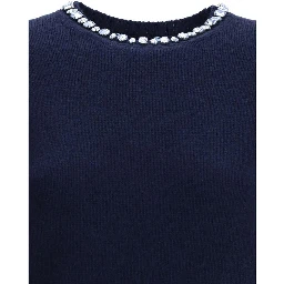 Blue Fleece Wool Sweatshirt