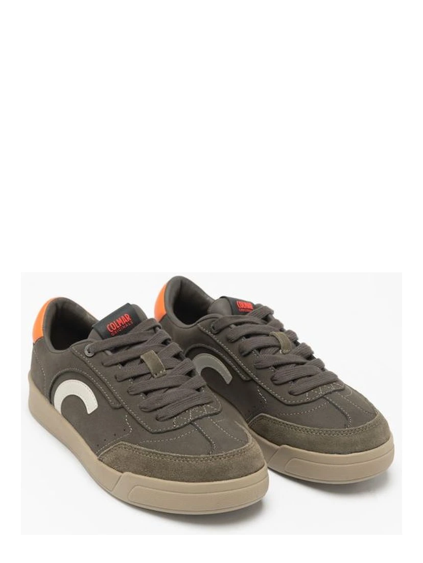 Bicolor Leather Low Top Sneakers