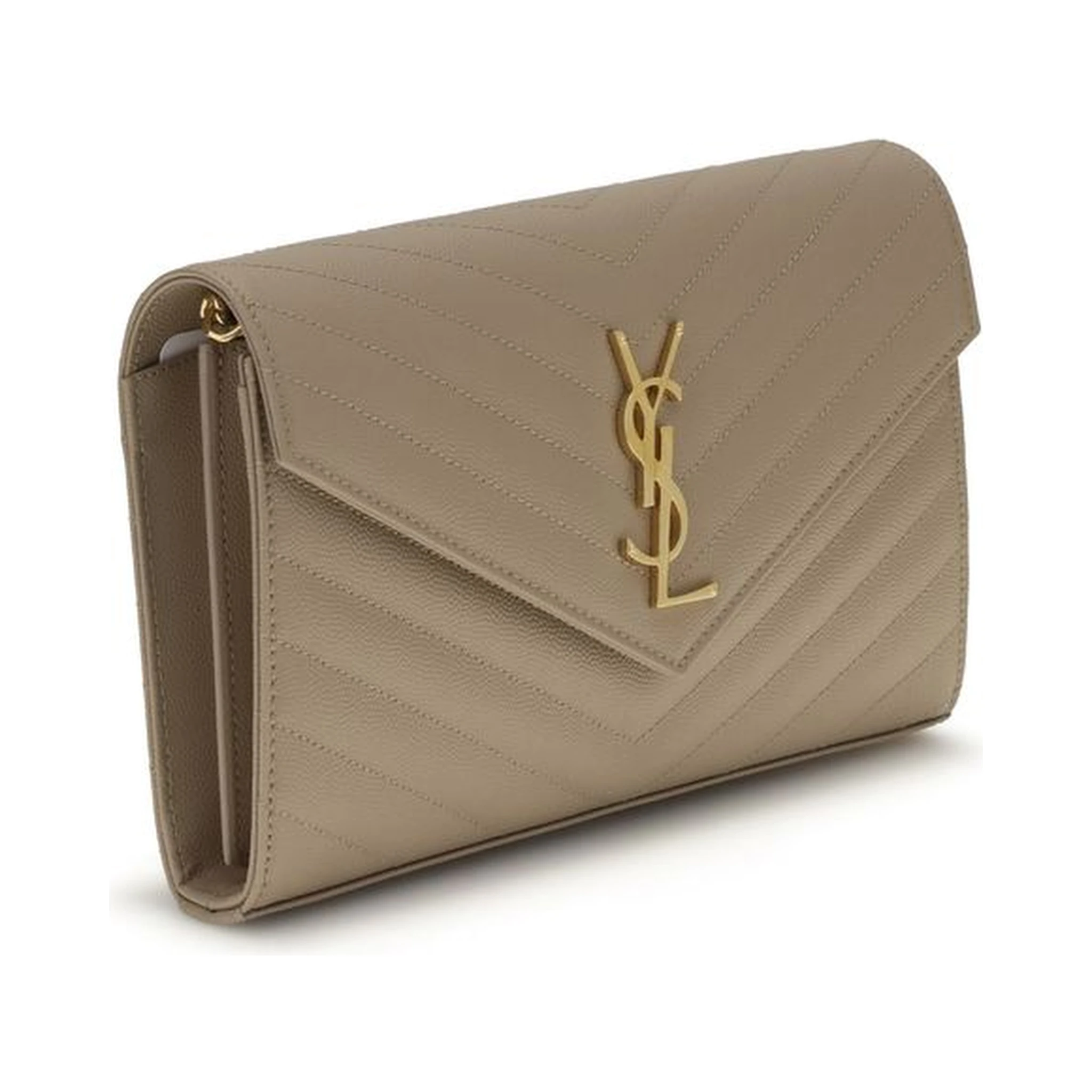 Beige Calf Leather Bos Taurus Shoulder Bag