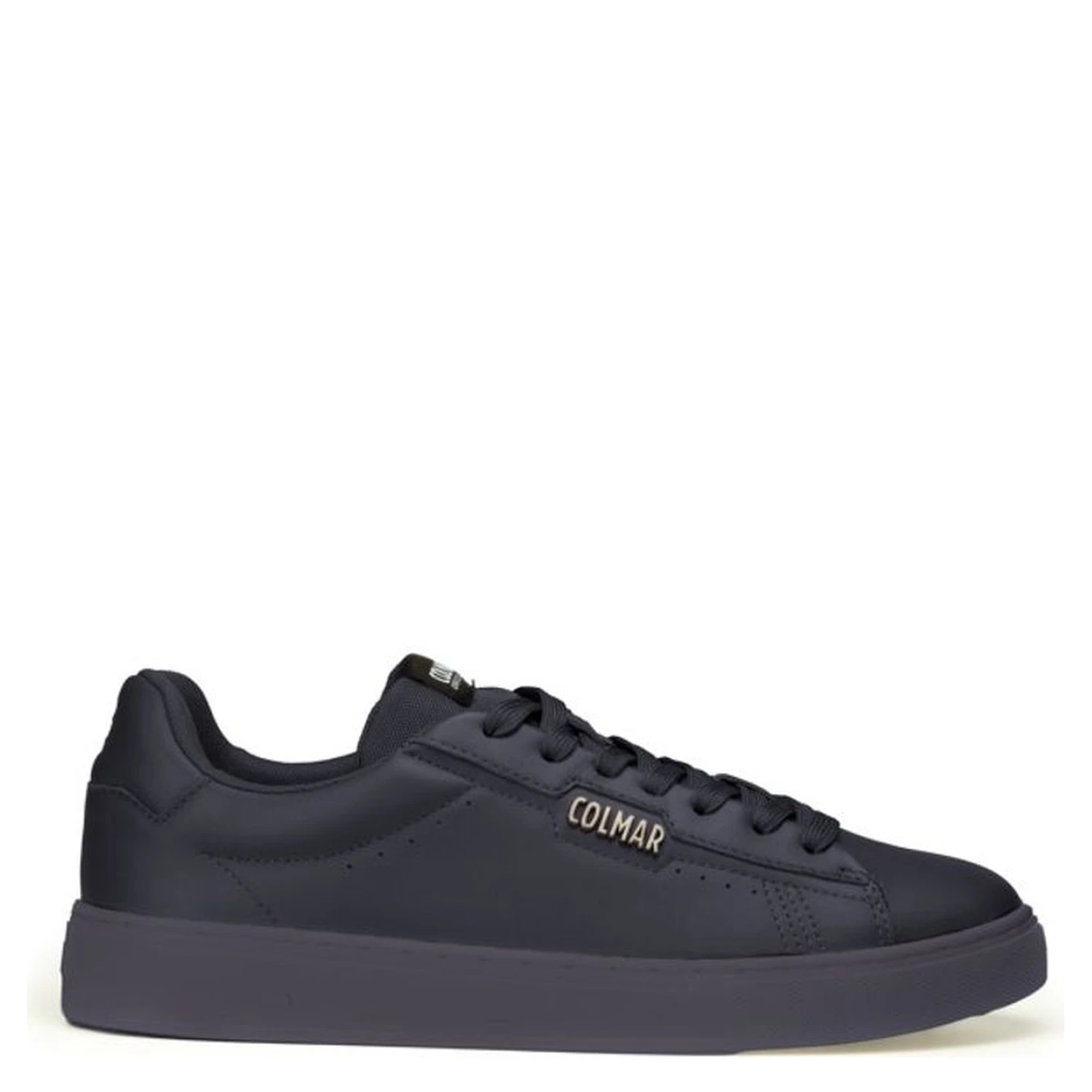 Blue Leather Low Top Sneakers