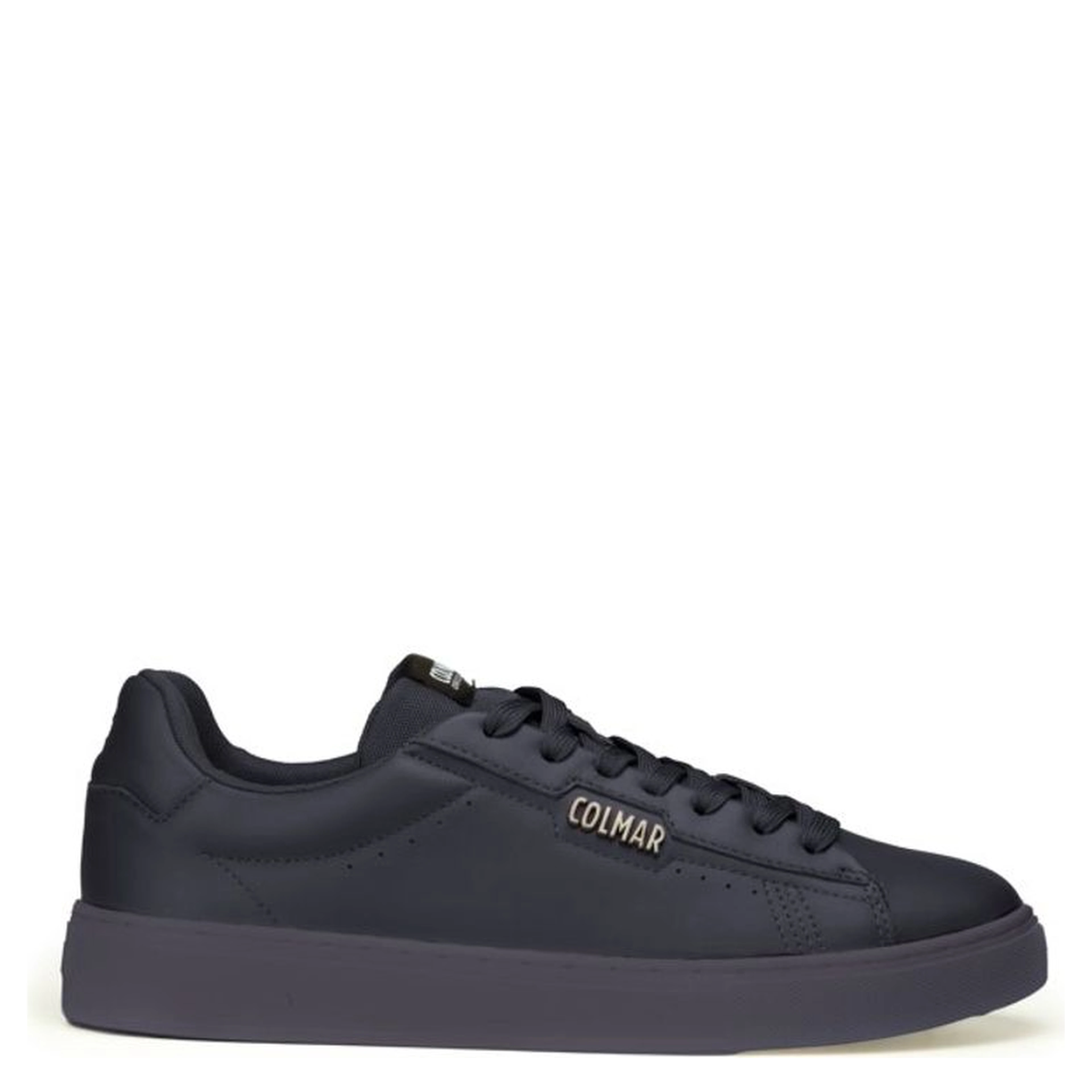 Blue Leather Low Top Sneakers