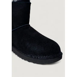 Black Suede Leather Ankle Boots