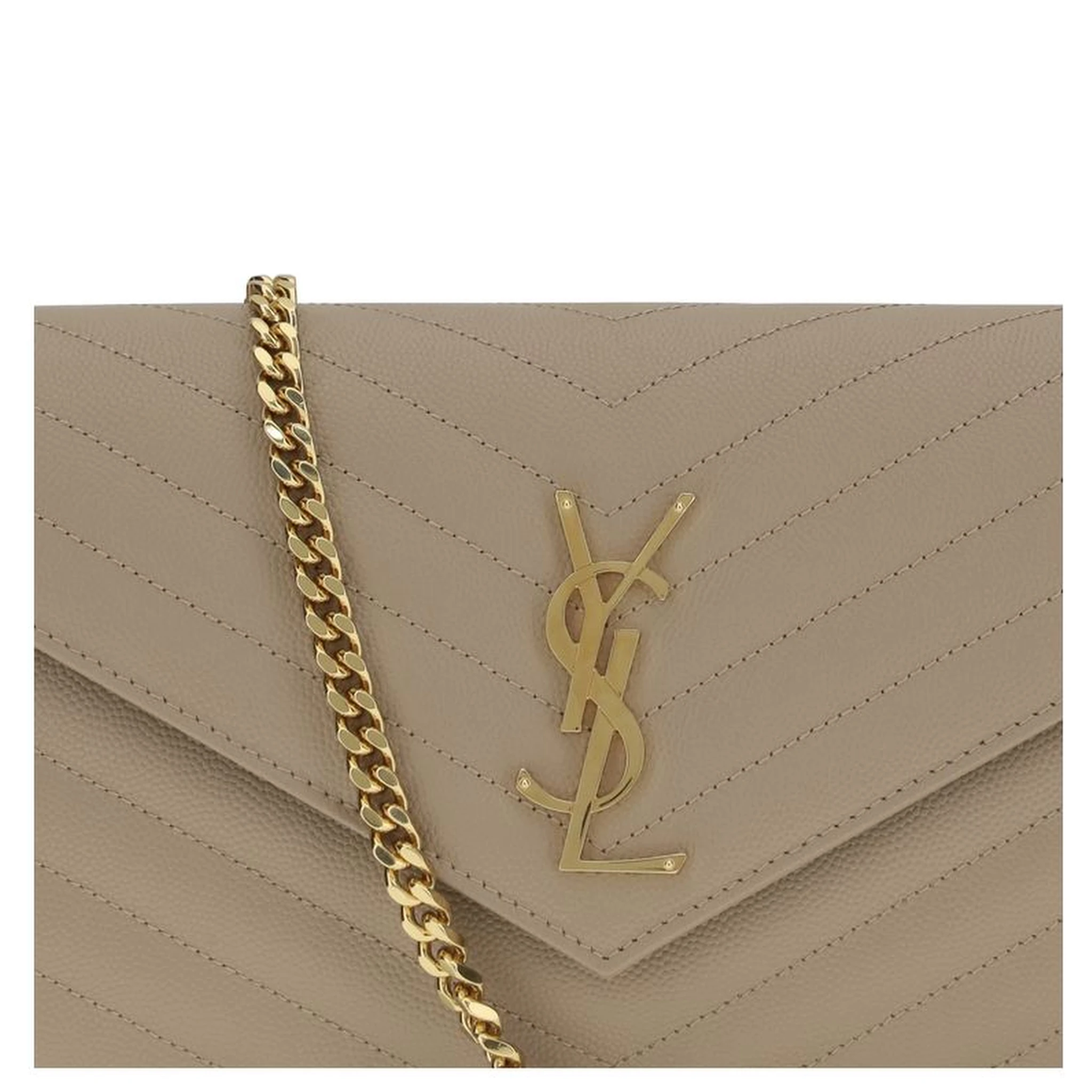 Beige Calf Leather Bos Taurus Shoulder Bag