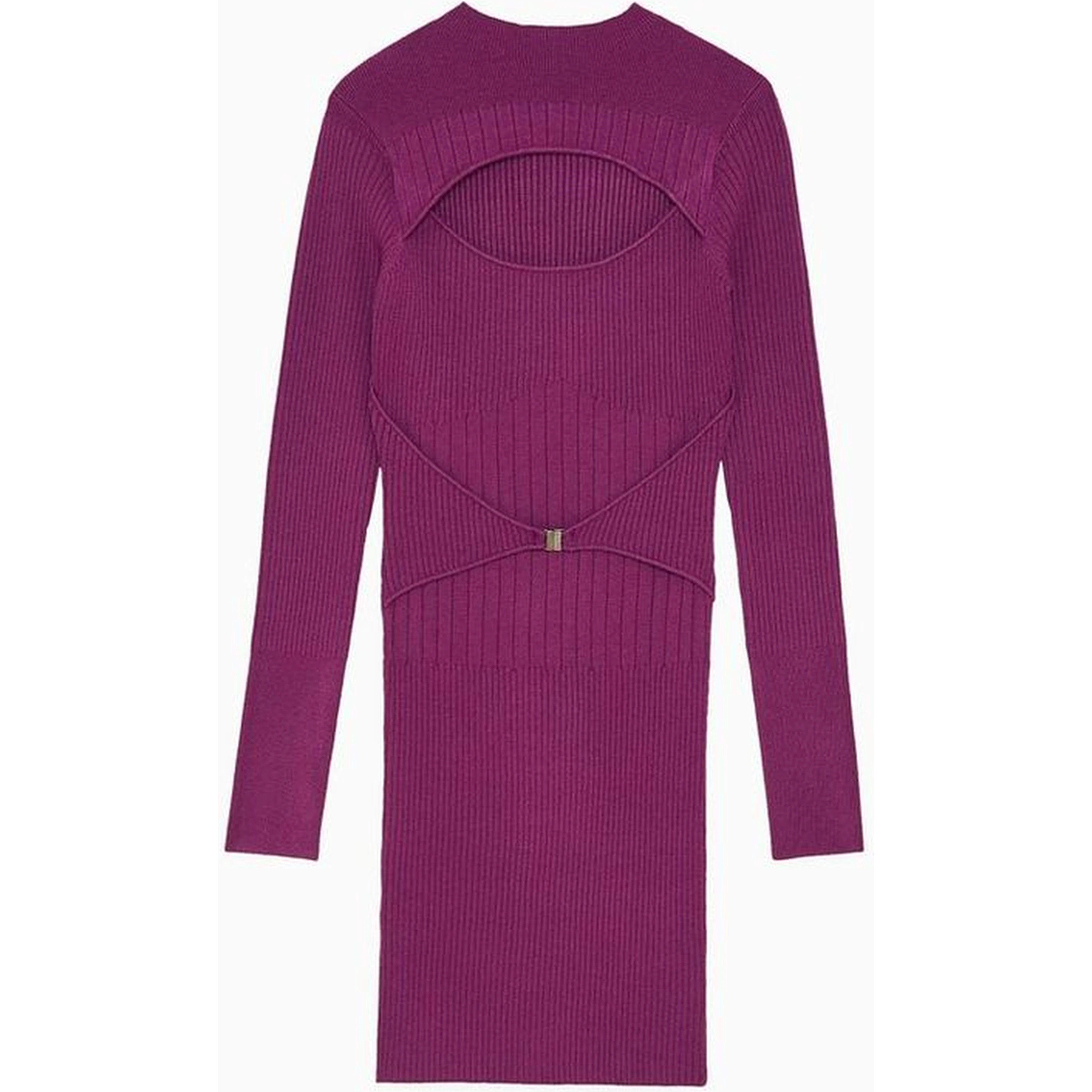 Purple Viscose Casual Dress