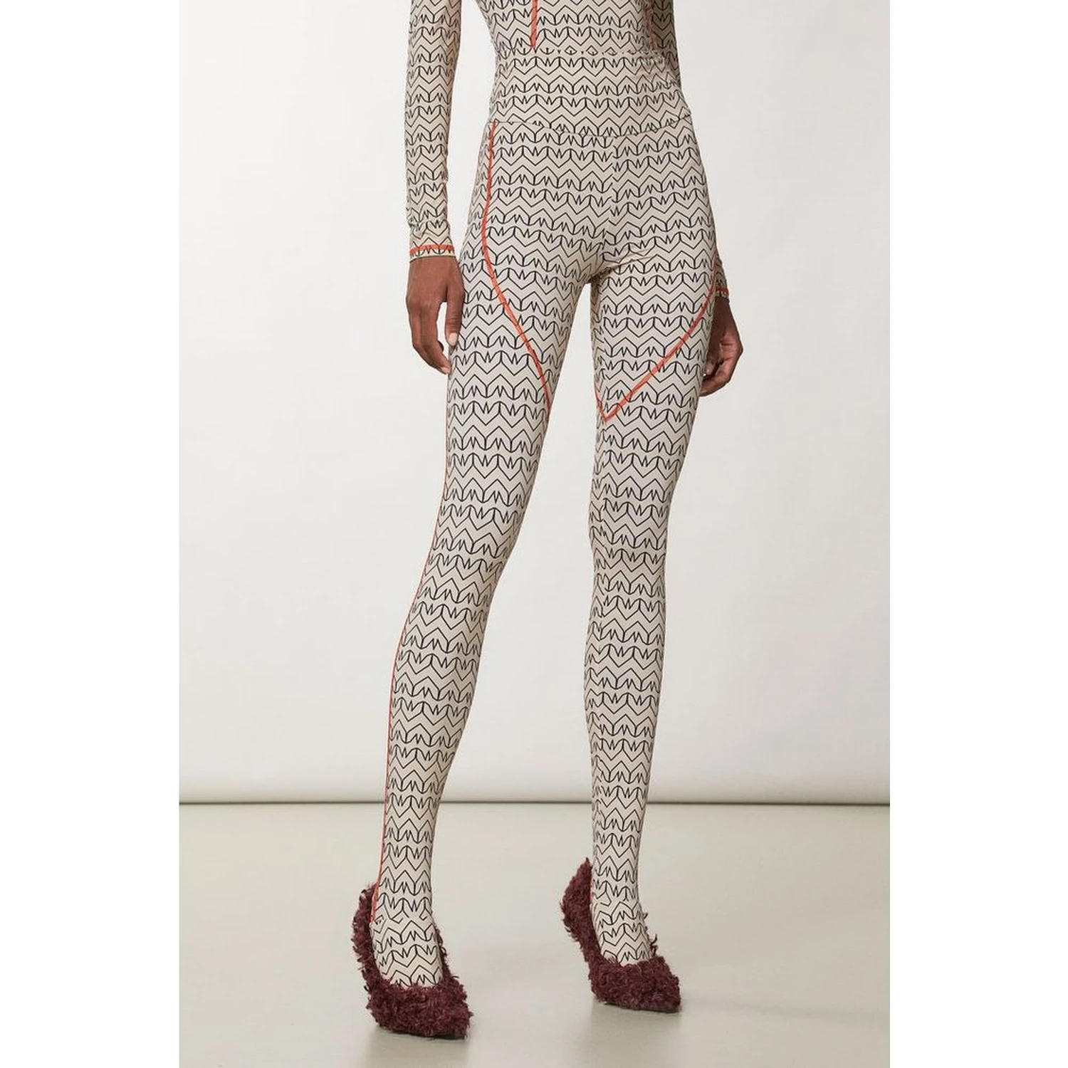 Bicolor Polyamide Athletic Pants