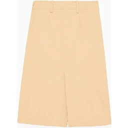 Pink Cotton Midi Skirt