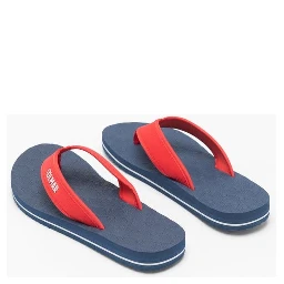 Multicolor Polyester Flip-Flop Sandals